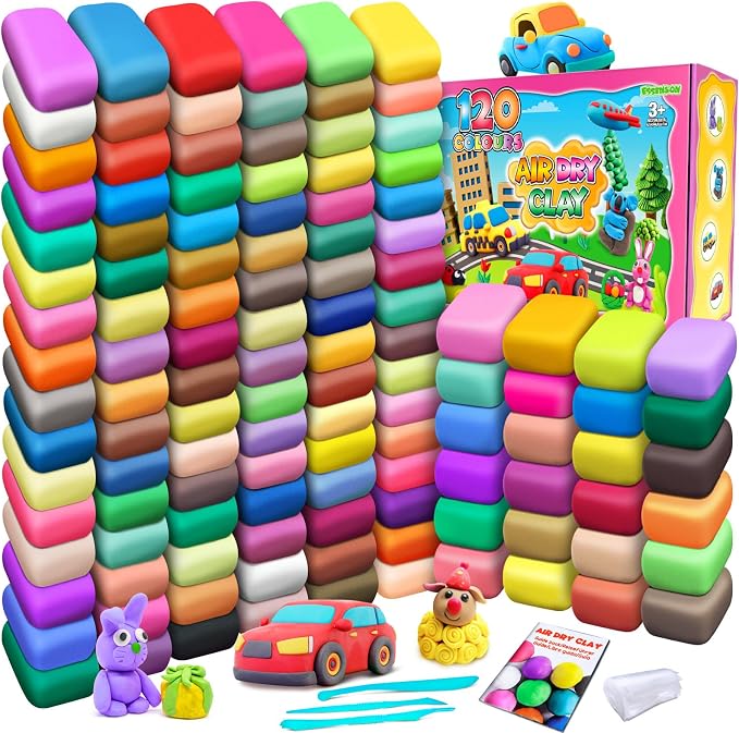 ESSENSON Air Dry Clay 120 Colors, Modeling Clay by ESSENSON