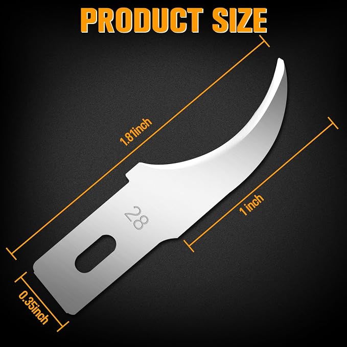 100 Pack Exacto Knife Blades #28, Hobby Knife Blades, Craft Knife Blade - Image 2