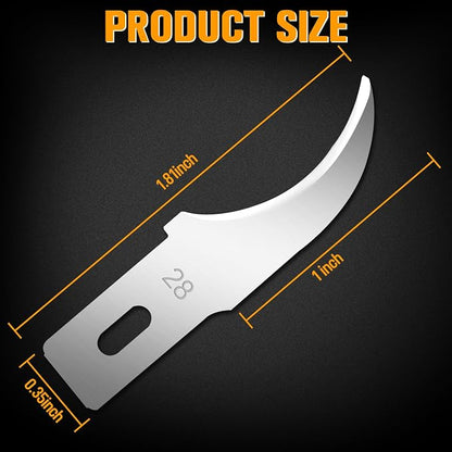 100 Pack Exacto Knife Blades #28, Hobby Knife Blades, Craft Knife Blade - Image 2
