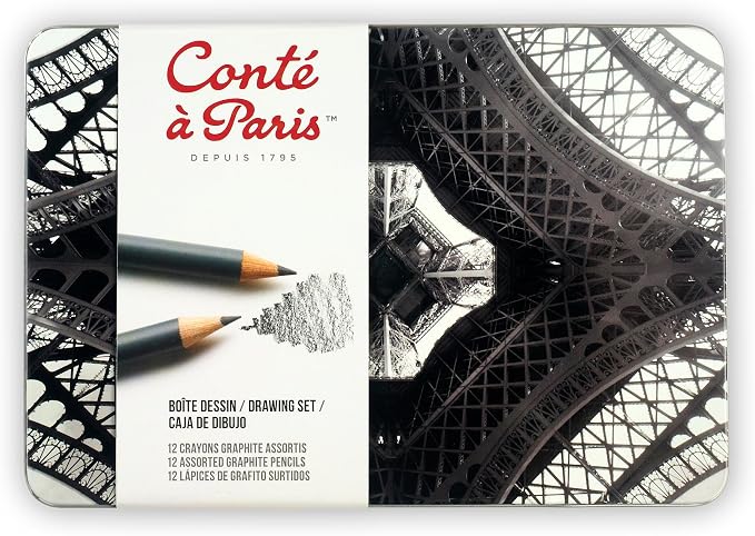 Conté à Paris 12 Count Assorted Graphite Pencil Drawing Set by Cont%C3%A9%C3%A0Paris