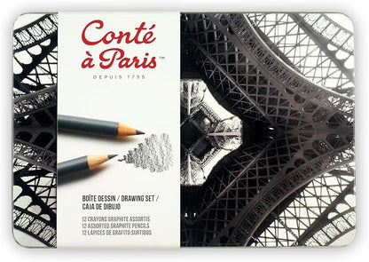 Conté à Paris 12 Count Assorted Graphite Pencil Drawing Set by Cont%C3%A9%C3%A0Paris