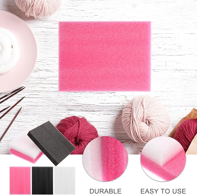 EXCEART 6Pcs Needle Felting Pad Pearl Cotton Foam Cushions - Image 3