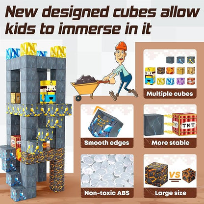 Magnetic Blocks-Build Mine Magnet World Sword Edition Mine Sword Caverns Magnet - Image 4
