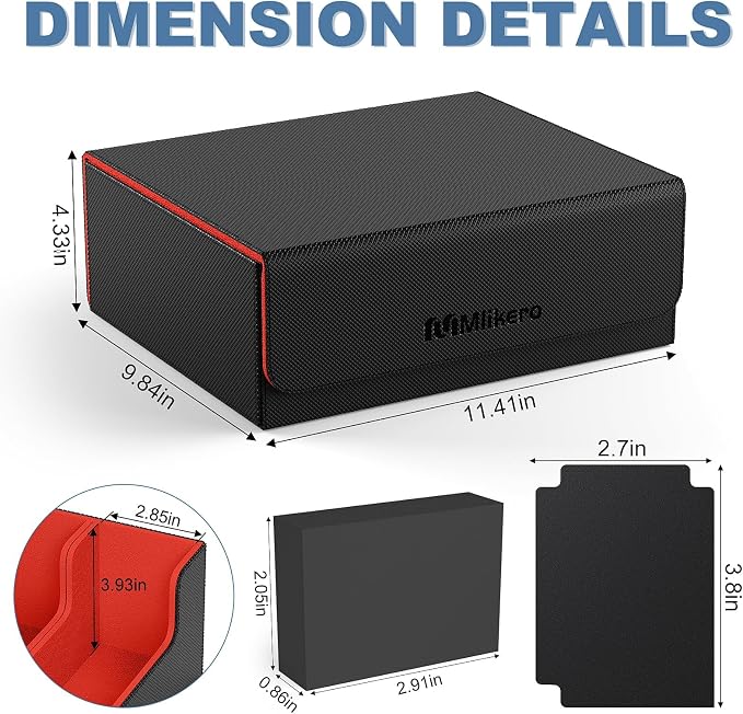 Mlikero Card Deck Case, 1800+ Trading Card Storage Box - Image 5