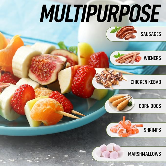 Zulay Kitchen Authentic Bamboo Marshmallow Smores Sticks - Image 6