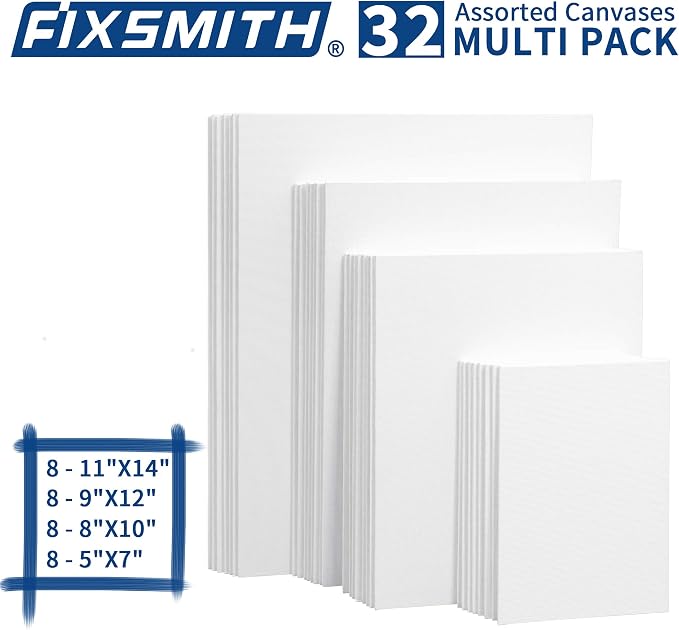 FIXSMITH Canvas Boards for Painting Multi Pack- 5x7, 100% Cotton Primed Canvas - Image 7