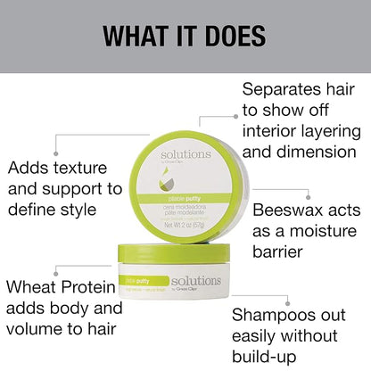 GREAT CLIPS Solutions Pliable Putty, 2oz | Finishing Hair Product w/Medium - Image 4
