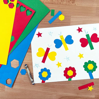 Basic Shapes 2: Hearts, Rectangles, 696 Pieces US Made Card Stock Punch Out - Image 2