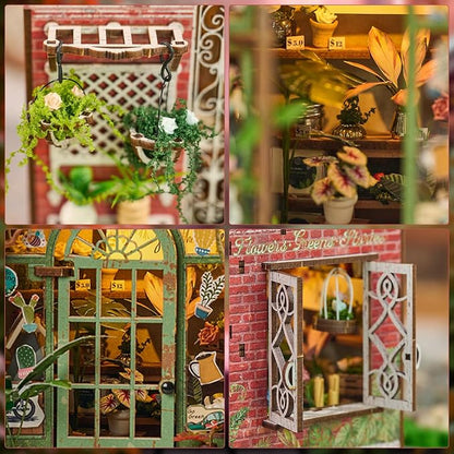 DIY Book Nook Kit, Miniature Dollhouse Bookshelf Insert - Image 4