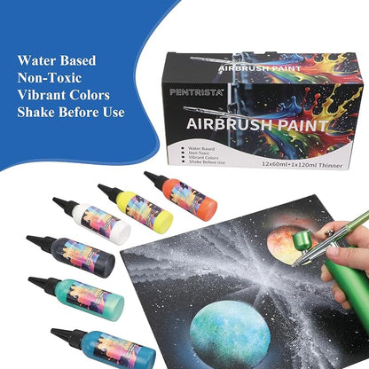 PENTRISTA 24-Color Airbrush Paint Setwith 2 Thinner - Image 5
