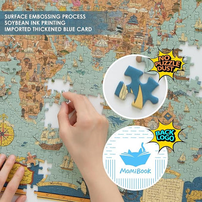 MOMIBOOK Puzzles for Adults 1000 Pieces Jigsaw Puzzles of Journey Through The - Image 3