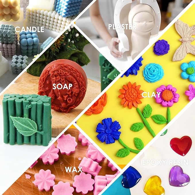 Silicone Molds Making Kit 170oz, Super Elastic 15A Silicone Rubber - Image 6