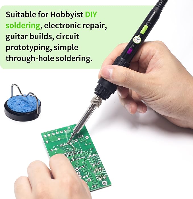 YIHUA 947-III 60W Soldering Iron Kit Temperature Adjustable 428-896°F 2-IN-1 - Image 4