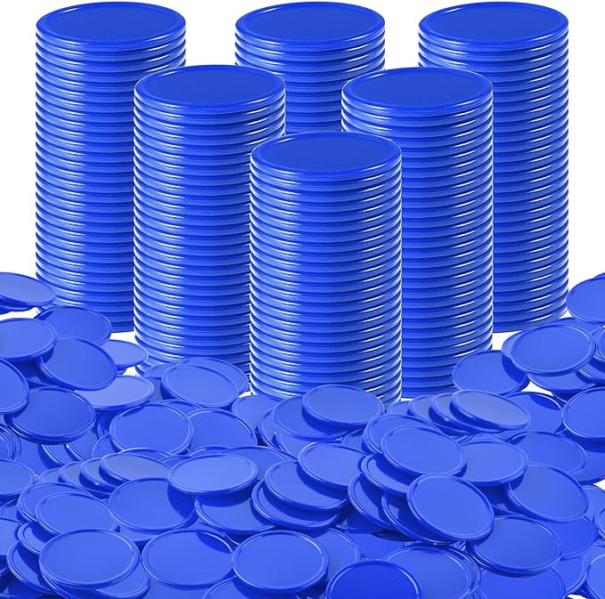 Coopay 1 1/2 Inches Plastic Poker Chips Learning Counters Disks Bingo Chip by Coopay