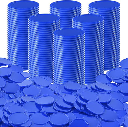 Coopay 600 Pieces Plastic Poker Chips Learning Counters Disks Bingo Chip by Coopay
