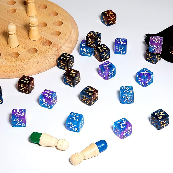 Sumind 24 Pcs Magic Life Counter Dice -1/+1 Counters Commander Buff Tokens 6 - Image 4