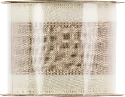 MEEDEE Burlap Wired Ribbon - Image 9
