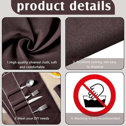 Jecery 1.1 Yard Anti Tarnish Silver Cloth by the Yard, Luxury Jewelry Silver - Image 3