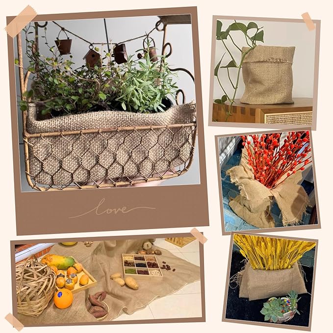 40" x20 Feet Premium Natural Burlap Fabric Roll – Multipurpose - Image 6