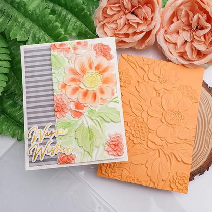 BAOFALI 3D Embossing Folder for Card Making Texture Fades Blossom Bloom Floral - Image 3