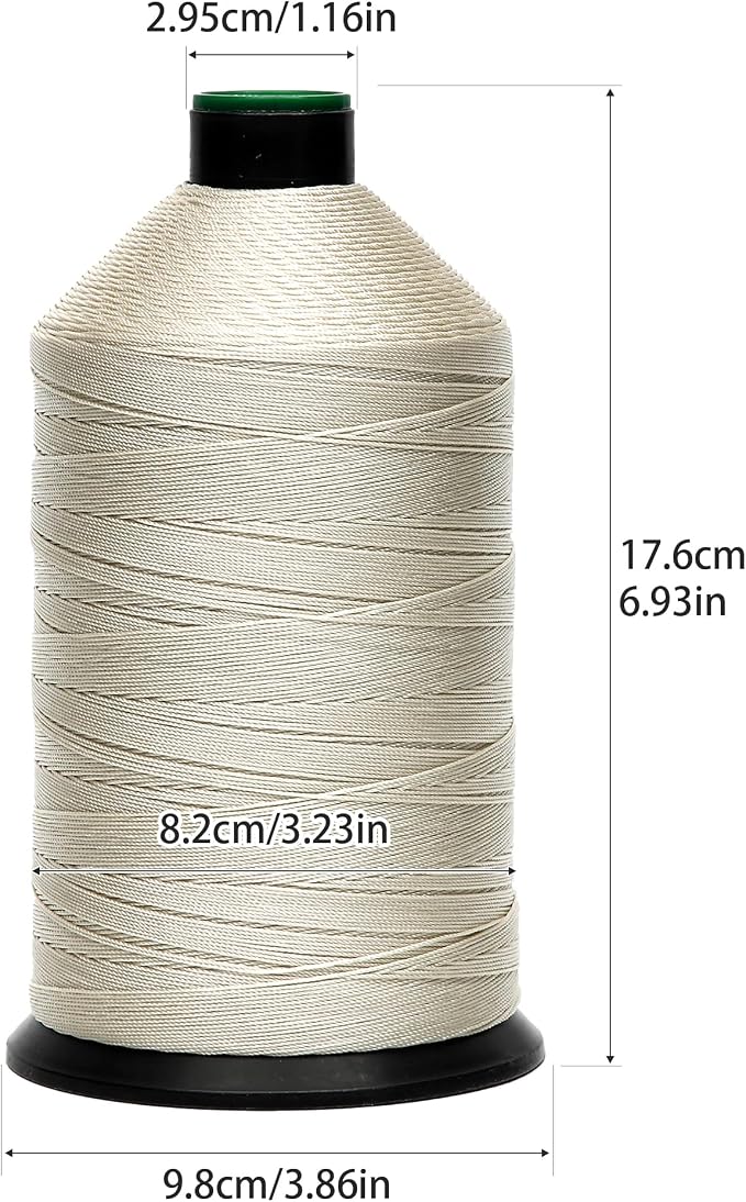 Extra Strong Bonded Nylon Thread #207 Tex210 – 16 OZ, Versatile Stitching - Image 2