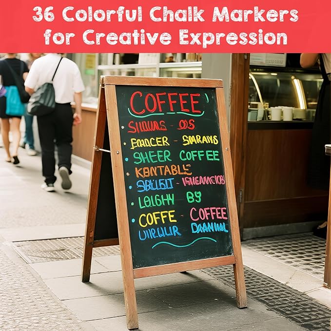 36-Color Liquid Chalk Markers Set, - Image 9
