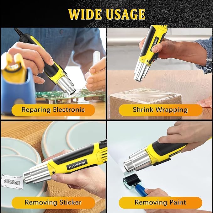 Mini Heat Gun, 500W 2-Temp 662°F-932°F Fast Heat Hot Air Gun - Image 6