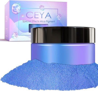 Ceya Highly Chameleon Mica Pigment, 1.8oz/ 50g Blue Starry Sky Chrome Powder by CEYA