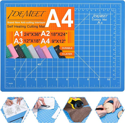 Density-upgraded 9"x12" Self Healing Cutting Mat, Idemeet Rotary Sewing Mat by IDEMEET