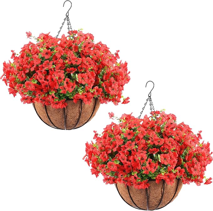 Hananona 24 Pcs Artficial Outdoor Flowers by HANANONA