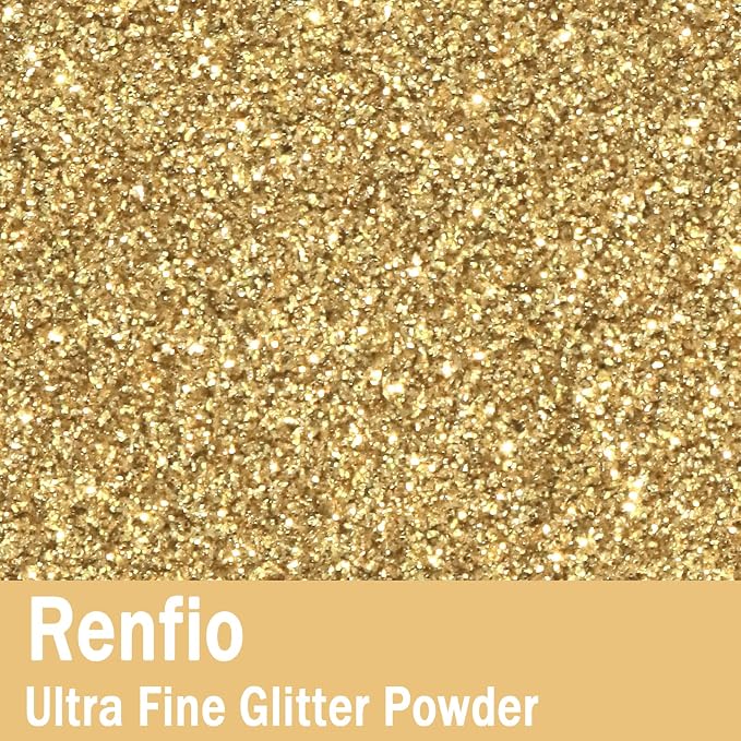 Renfio Ultra Fine Glitter Powder Metallic Resin Glitter 2.11 Oz PET Flakes - Image 2