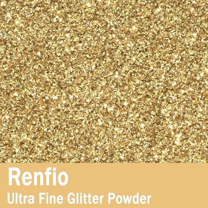 Renfio Ultra Fine Glitter Powder Metallic Resin Glitter 2.11 Oz PET Flakes - Image 2