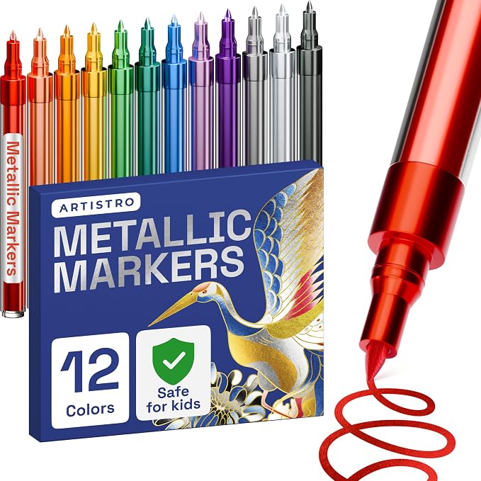 ARTISTRO 12 Metallic Paint Pens by ARTISTRO