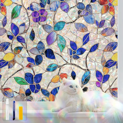 Window Privacy Film Stain Glass Window Film Rainbow Window Film Window clings by QHYsunshine