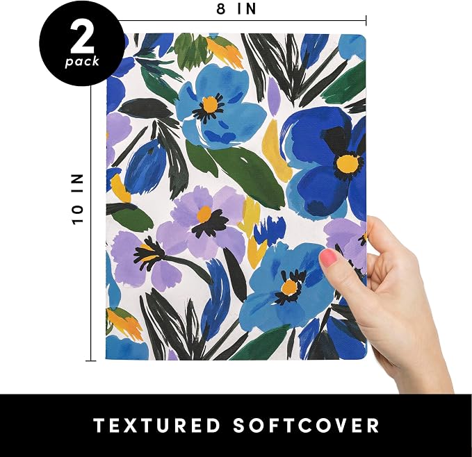 PAPERAGE Soft Cover Lined Journal Notebook, 2 Pack, 100 Pages, Large 7.5 inches - Image 2