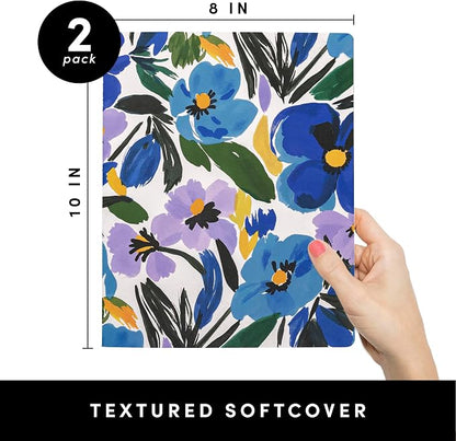 PAPERAGE Soft Cover Lined Journal Notebook, 2 Pack, 100 Pages, Large 7.5 inches - Image 2