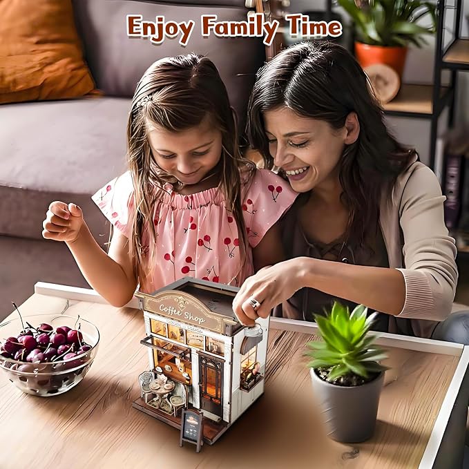 DIY Miniature House Kit, Coffee Shop Book Nook Kit, Mini Building Kit, - Image 7