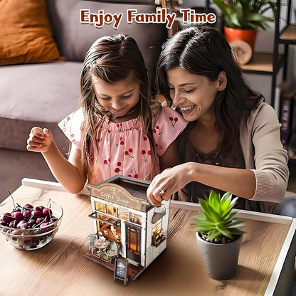 DIY Miniature House Kit, Coffee Shop Book Nook Kit, Mini Building Kit, - Image 7