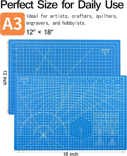 Density-upgraded 18"x12" Self Healing Cutting Mat, Idemeet Rotary Sewing Mat - Image 2
