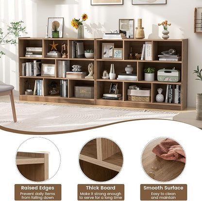 Giantex 8 Cube Bookcase, Freestanding 3-Tier Open Bookshelf, Modern Storage - Image 4