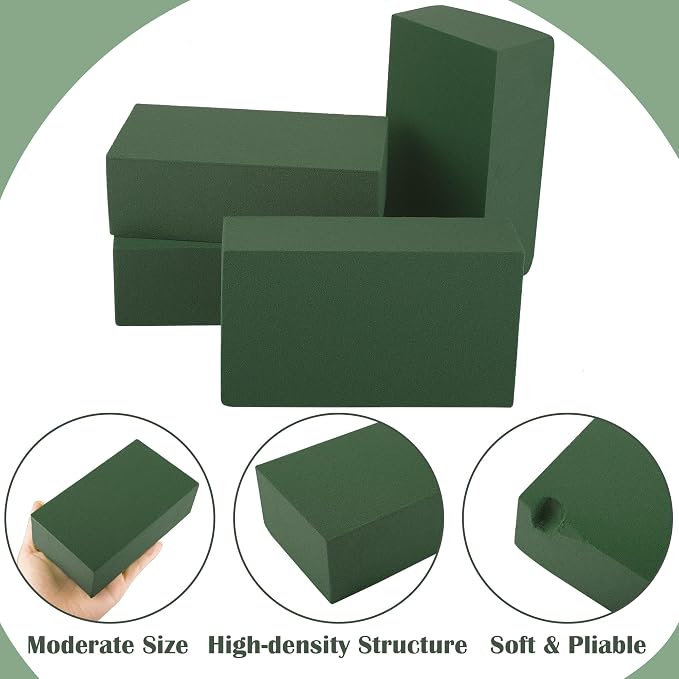 24 Packs Floral Foam Blocks Wet & Dry Floral Foam Bricks 5.5x3.1x1.8 Inch - Image 4