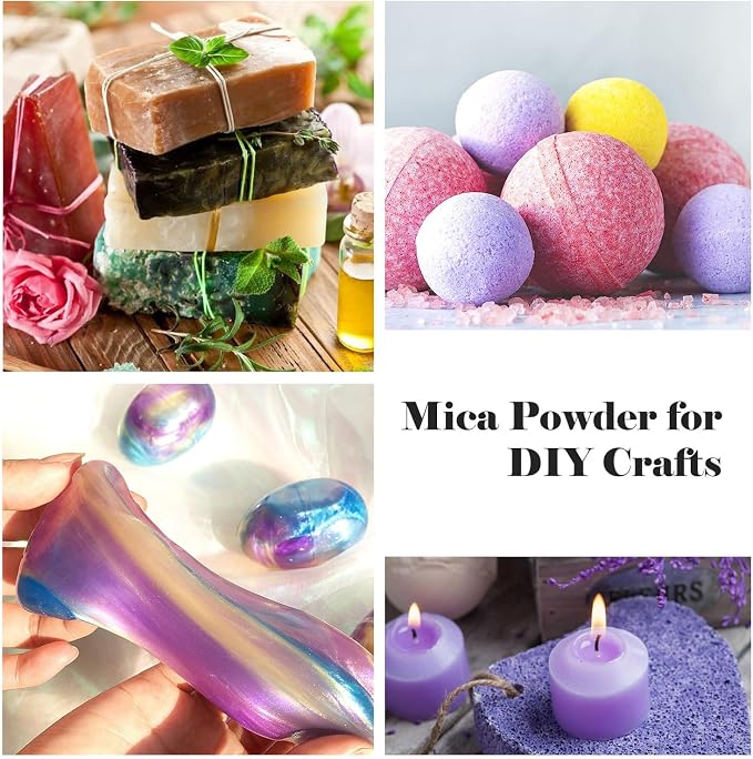 Yellow Mica Powder Pigment Big Bottle Pigment Powder Multipurpose DIY Arts and - Image 5