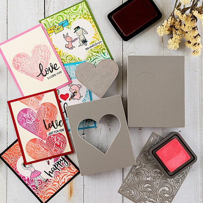 BAOFALI 8 Pcs Large Stamping Foam Grey Moldable Heart Foam Stamps Plastic Dry - Image 6