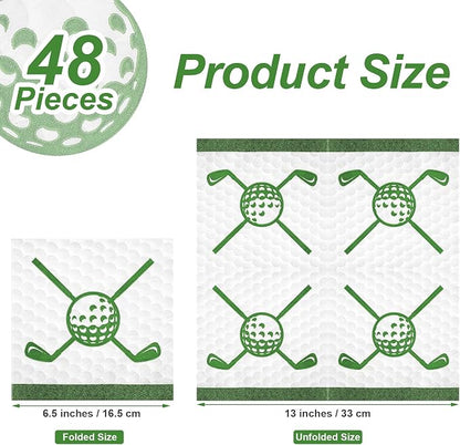 Aodaer 48 Pieces Golf Napkins 13 x 13 Inches Hole in One First Napkins - Image 2