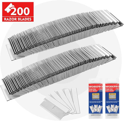 WORKPRO 200-Pack Single Razor Edge Blades, Industrial Scraper Razor Blades - Image 6