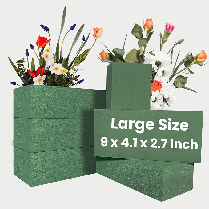 FLORABELS 6 PCS Wet Floral Foam Blocks by FLORABELS