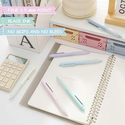 Gel Pens Black Ink Fine Point 0.5mm Retractable Cute Pen - Image 2