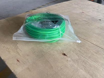 M6 Turnbuckles for Cables Wire, 3/16" Green PVC Coated Wire Rope Kit - Image 12