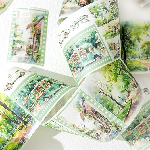 Washi Tape Set, 6 Rolls Landscape Tape Stickers - Image 3