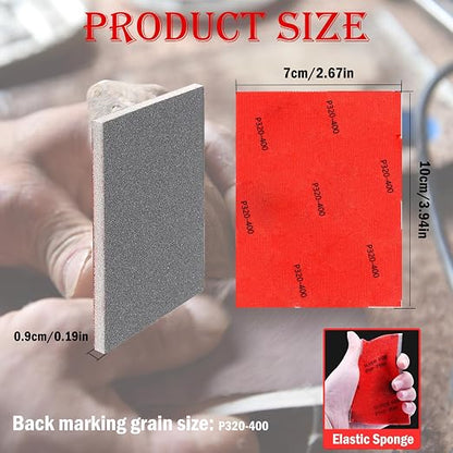 18 Pcs 320-2500 Grit Sanding Sponge, Ultra Fine Sanding Sponges Pads, Soft Foam - Image 2